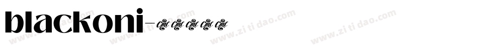 blackoni字体转换