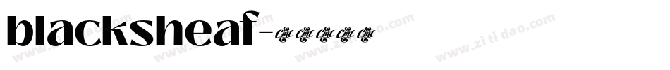 blacksheaf字体转换