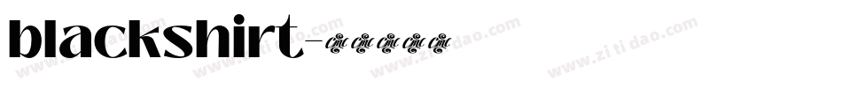 blackshirt字体转换