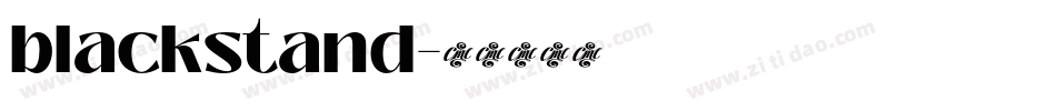 blackstand字体转换