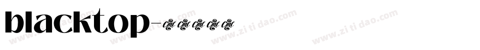 blacktop字体转换