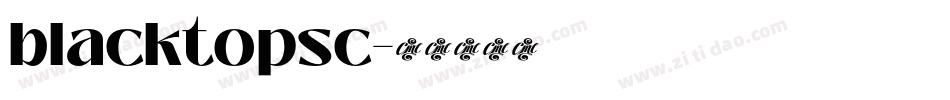 blacktopsc字体转换