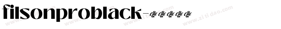 filsonproblack字体转换