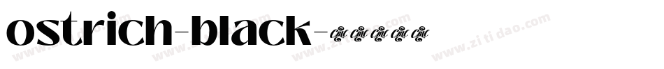 ostrich-black字体转换