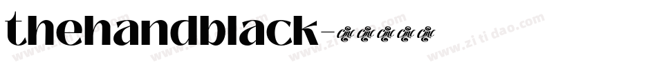 thehandblack字体转换
