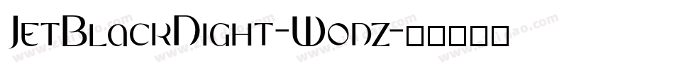 JetBlackNight-Wonz字体转换