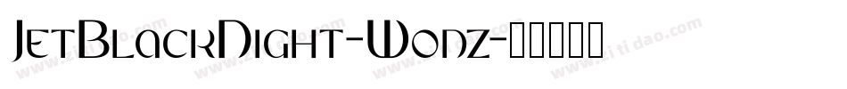 JetBlackNight-Wonz字体转换