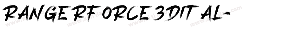 rangerforce3dital字体转换