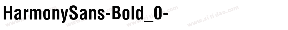 HarmonySans-Bold_0字体转换