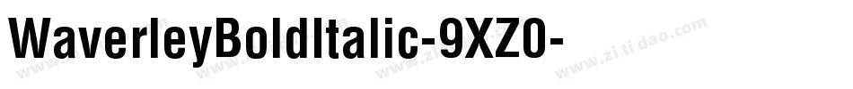 WaverleyBoldItalic-9XZ0字体转换
