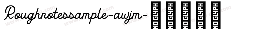 Roughnotessample-awjm字体转换