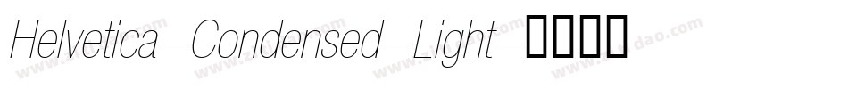 Helvetica-Condensed-Light字体转换