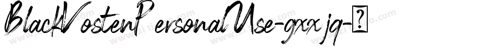 BlackVostenPersonalUse-gxxjq字体转换