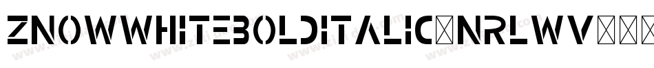 ZnowWhiteBoldItalic-nRLwV字体转换