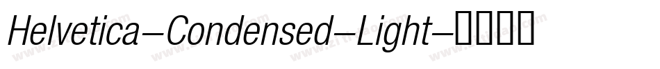 Helvetica-Condensed-Light字体转换
