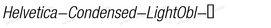 Helvetica-Condensed-LightObl字体转换