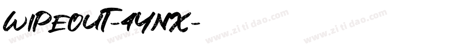 Wipeout-4ynx字体转换