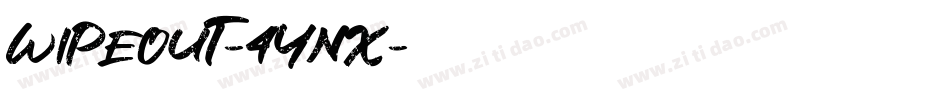 Wipeout-4ynx字体转换