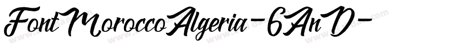 FontMoroccoAlgeria-6AnD字体转换