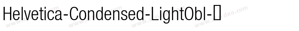 Helvetica-Condensed-LightObl字体转换