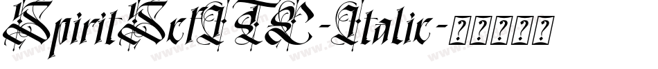 SpiritScfITC-Italic字体转换