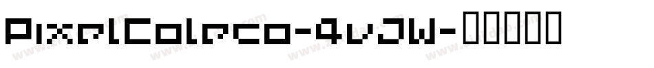 PixelColeco-4vJW字体转换