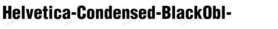 Helvetica-Condensed-BlackObl字体转换