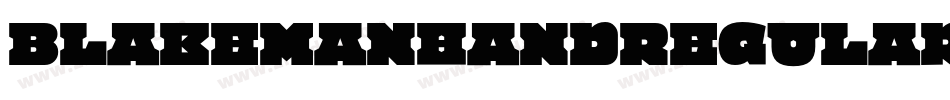 BlakemanhandRegular-arym字体转换