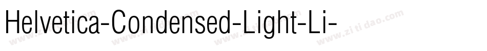 Helvetica-Condensed-Light-Li字体转换