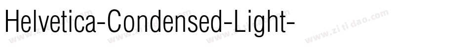 Helvetica-Condensed-Light字体转换