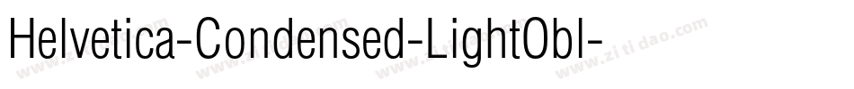 Helvetica-Condensed-LightObl字体转换
