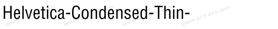 Helvetica-Condensed-Thin字体转换