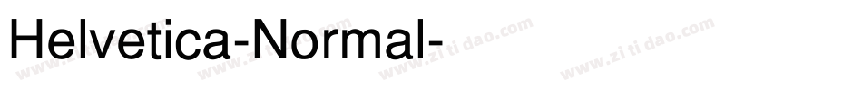Helvetica-Normal字体转换