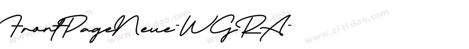 FrontPageNeue-WGRA字体转换