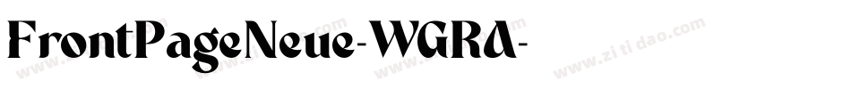 FrontPageNeue-WGRA字体转换