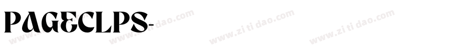 PAGECLPS字体转换