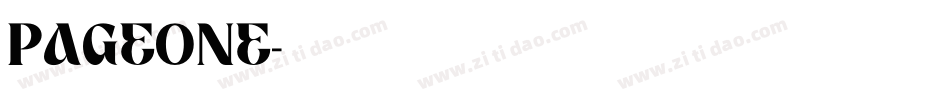 PAGEONE字体转换