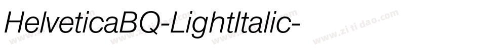 HelveticaBQ-LightItalic字体转换