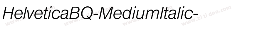 HelveticaBQ-MediumItalic字体转换