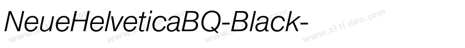 NeueHelveticaBQ-Black字体转换
