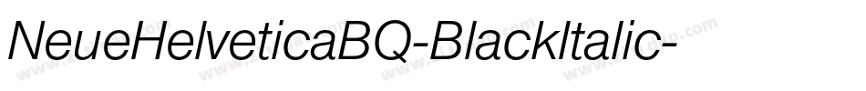 NeueHelveticaBQ-BlackItalic字体转换