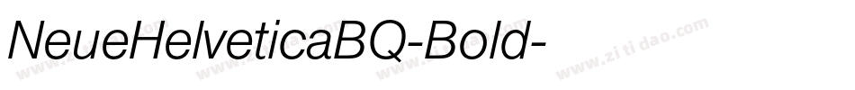 NeueHelveticaBQ-Bold字体转换