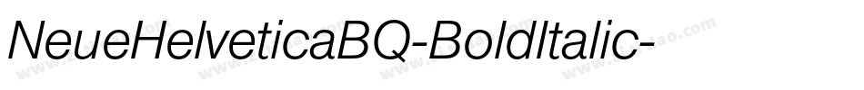 NeueHelveticaBQ-BoldItalic字体转换