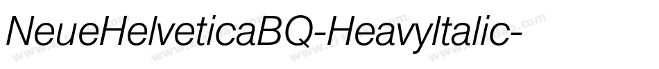 NeueHelveticaBQ-HeavyItalic字体转换