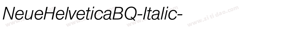NeueHelveticaBQ-Italic字体转换