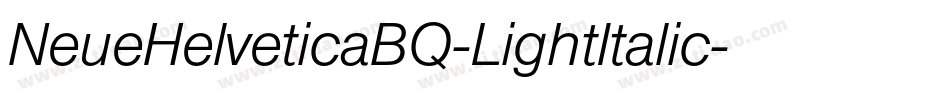 NeueHelveticaBQ-LightItalic字体转换
