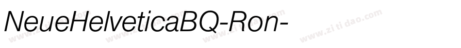 NeueHelveticaBQ-Ron字体转换
