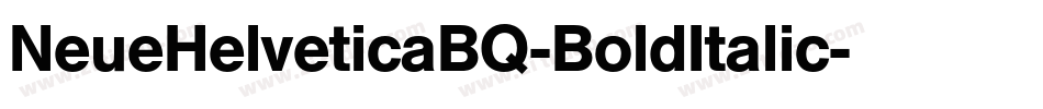 NeueHelveticaBQ-BoldItalic字体转换