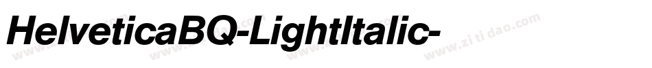 HelveticaBQ-LightItalic字体转换