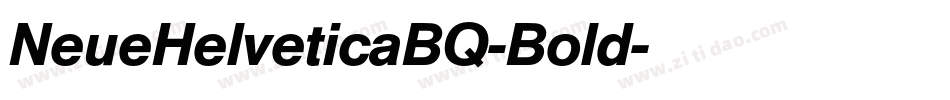 NeueHelveticaBQ-Bold字体转换